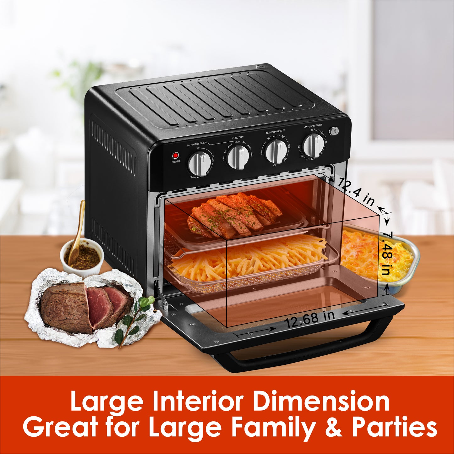 AUMATE Kitchencore Air Fryer Toaster Oven