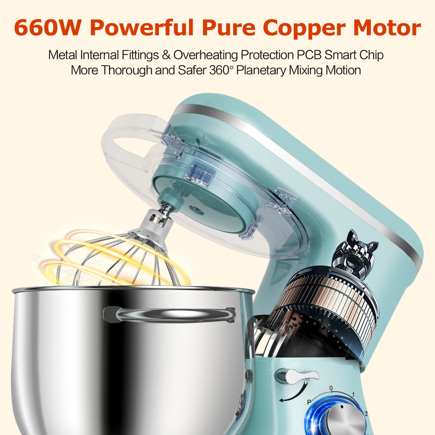 AUMATE 1520Z Tilt-head Stand Mixer