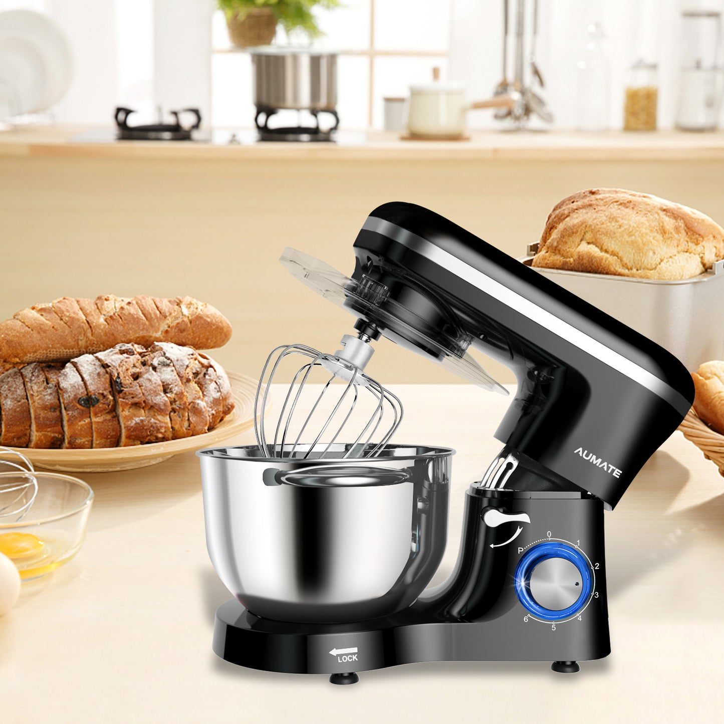 AUMATE 1518Z Tilt-head Stand Mixer