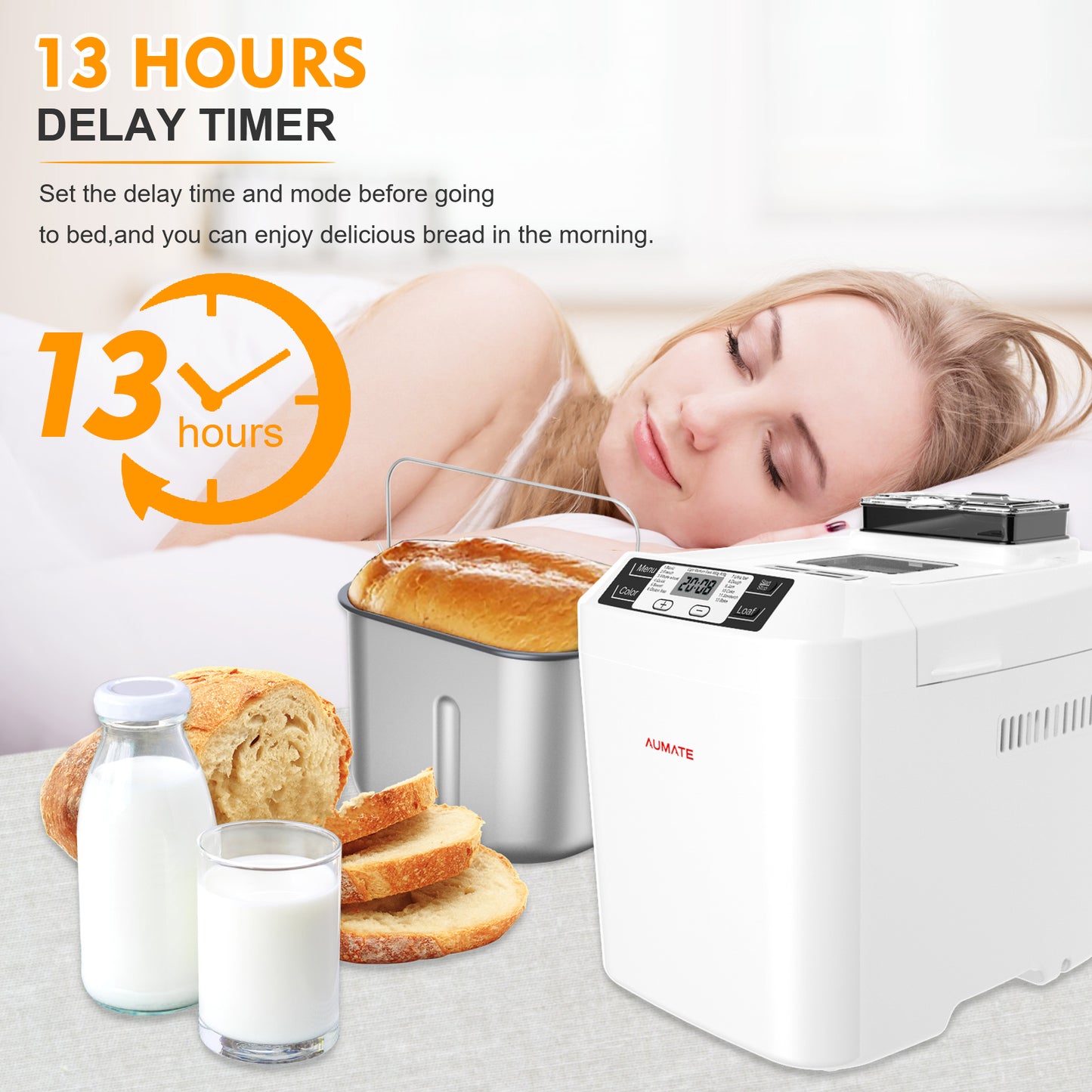 AUMATE Bread Maker Machine