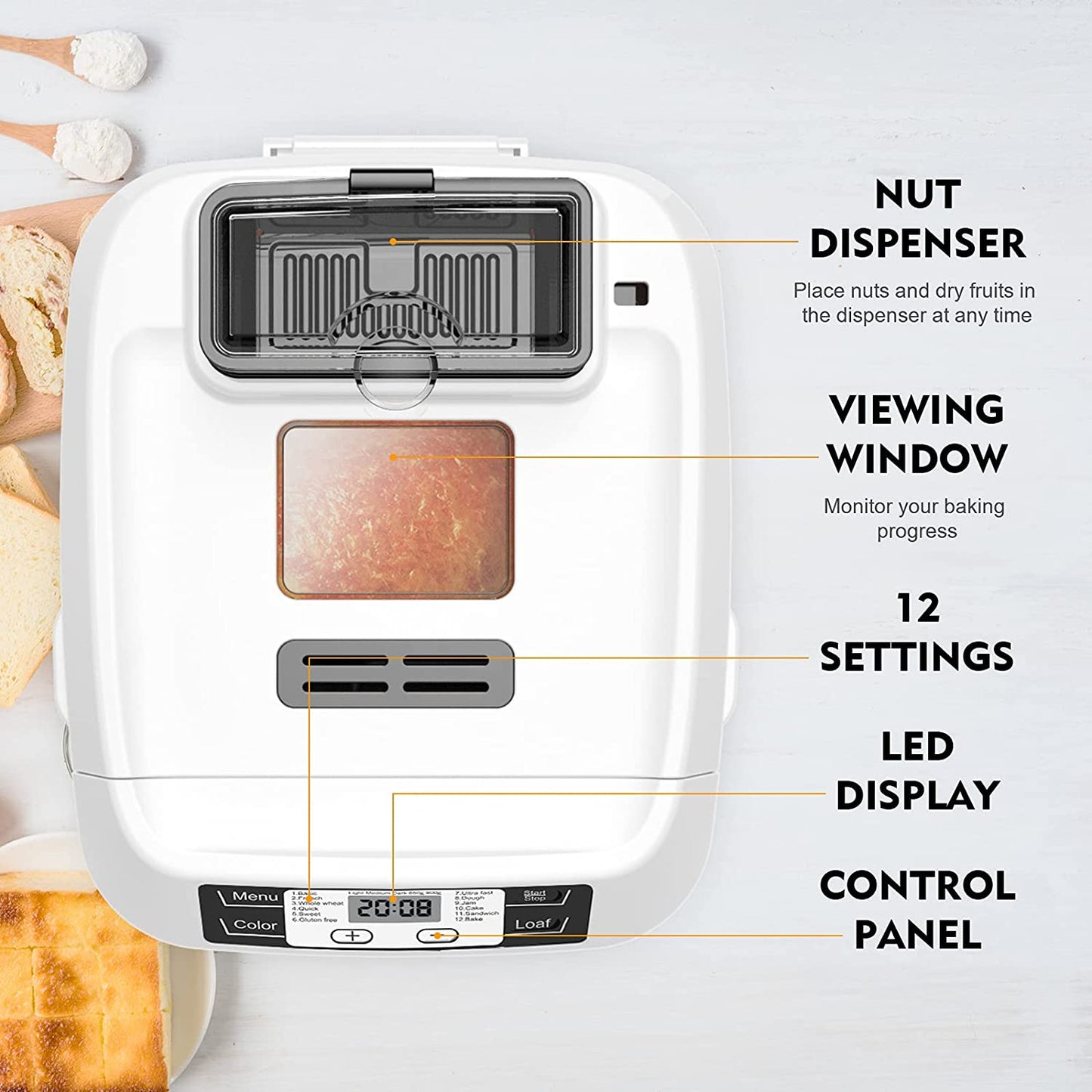 AUMATE Bread Maker Machine